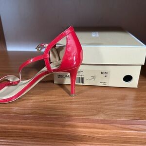 Michael Kors Bright Red Strappy Heels